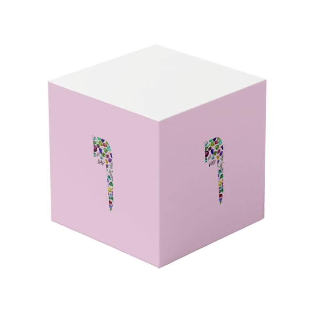 Hebrew Letter VAV Würfel (Vorderseite Schrägansicht)