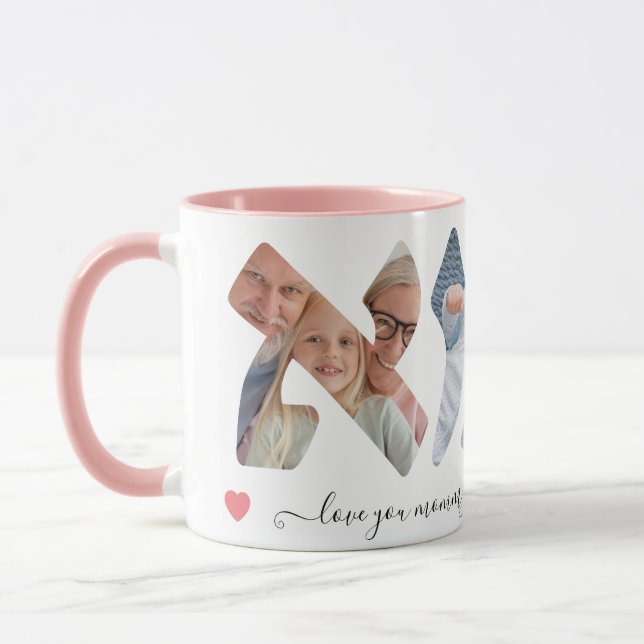 Hebrew Mommy Foto Collage Script-Tasse Tasse (Links)
