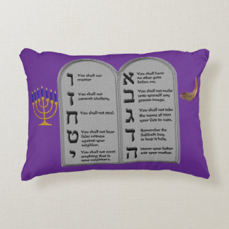 Hebrew Ten Commandments Pillow Dekokissen