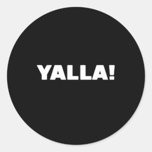 Hebrew Yalla Israel jüdisch Runder Aufkleber