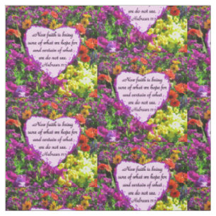 HEBREWS 11:1 FLORALISCHE DESIGN STOFF