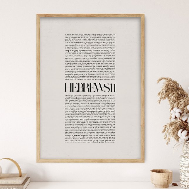 Hebrews 11, Bible Verse, Modern Bible, Scripture  Poster (Von Creator hochgeladen)