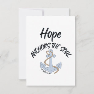 Hebrews 6:19 KJV Bible Verse Begrüßung Karte