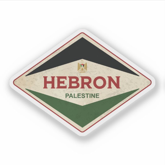 Hebron Palestine Vintag Aufkleber (Vorderseite)