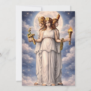 Hecate Dreifache Göttin Himmelsmond Kunst – Mythos Karte