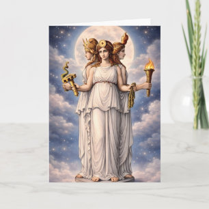 Hecate Dreifache Göttin Himmelsmond Kunst – Mythos Karte