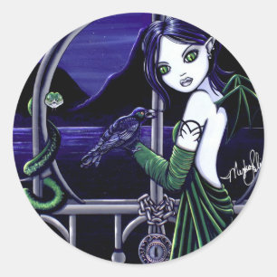 Hecate Goddes Unterwelt-Fee-Aufkleber Runder Aufkleber