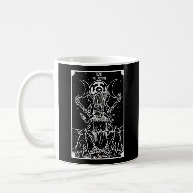 Hecate Triple Moon Goddess Hexe Hekate Wheel Taro Kaffeetasse (Links)