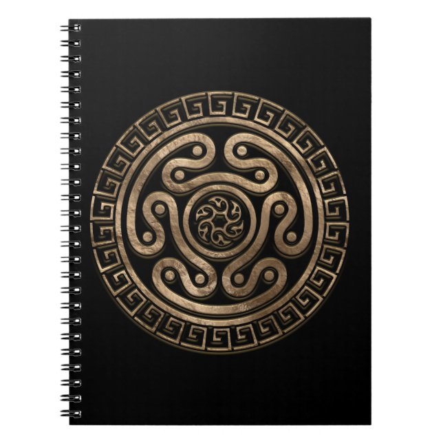 Hecate Wheel Black and Gold Notizblock (Vorderseite)