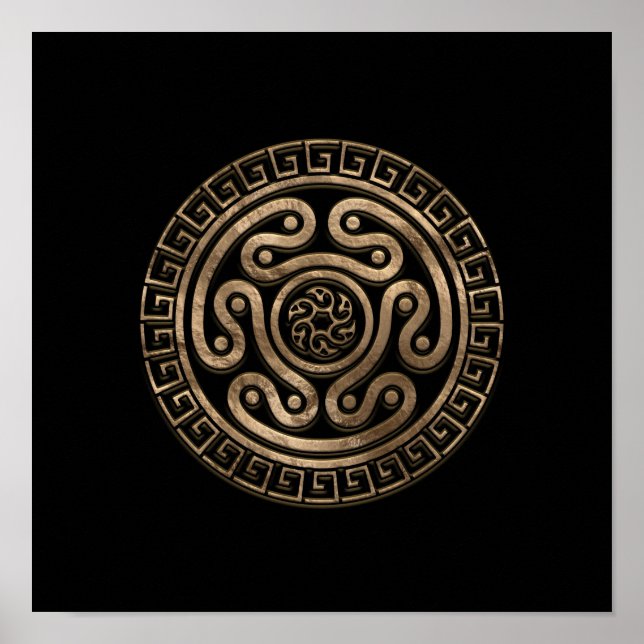 Hecate Wheel Black and Gold Poster (Vorne)