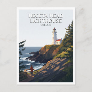 Heceta Head Leuchtturm, Oregon Florence Souvenir Postkarte