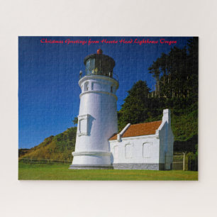 Heceta Head Leuchtturm Oregon. Frohe Weihnachten