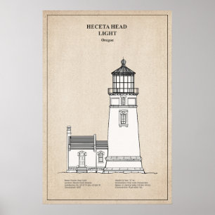 Heceta Head Leuchtturm - Oregon - SBD Poster