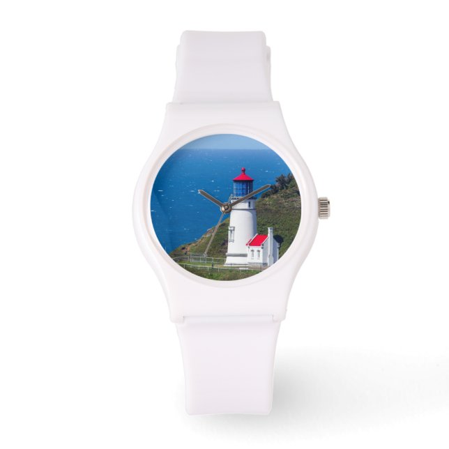 Heceta Head Lighthouse in der Nähe von Florenz Armbanduhr (Vorderseite)