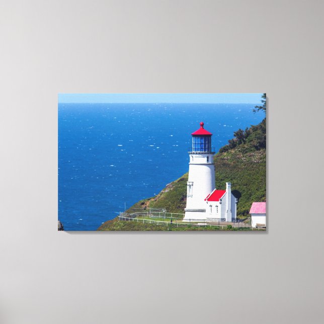 Heceta Head Lighthouse in der Nähe von Florenz Leinwanddruck (Vorderseite)