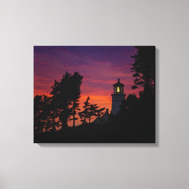 Heceta Head Lighthouse Landschaft | Oregon Coast Leinwanddruck (Vorderseite)