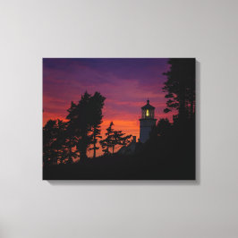 Heceta Head Lighthouse Landschaft | Oregon Coast Leinwanddruck