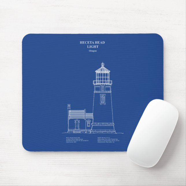 Heceta Head Lighthouse - Oregon - AD Mousepad (Mit Mouse)