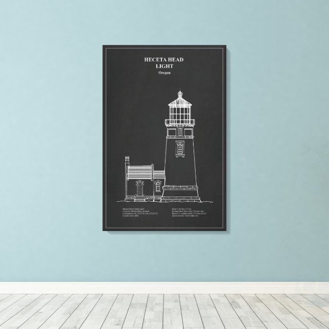Heceta Head Lighthouse - Oregon - PD Leinwanddruck (Insitu (Holzboden))
