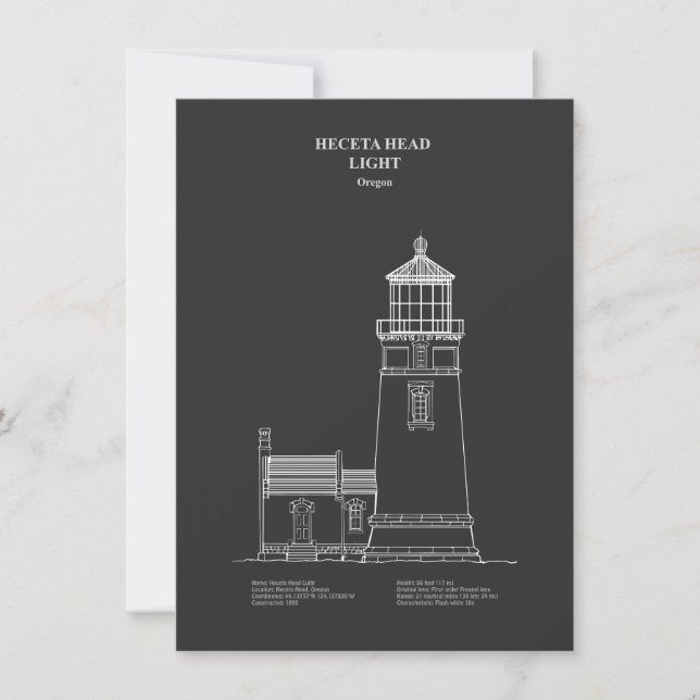 Heceta Head Lighthouse - Oregon - PD Mitteilungskarte (Vorderseite)