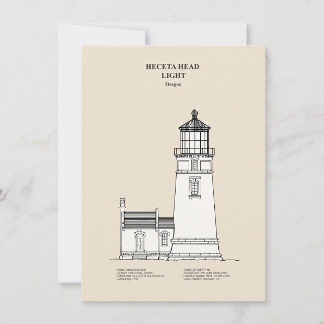 Heceta Head Lighthouse - Oregon - SBD Mitteilungskarte (Vorderseite)