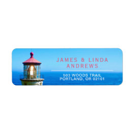 Heceta Head Lighthouse Red Return Address Label