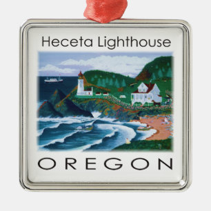 Heceta Leuchtturm Metallornament Ornament Aus Metall
