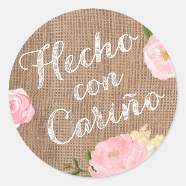Hecho con cariño Autocollant espagnol pour la nour (Devant)
