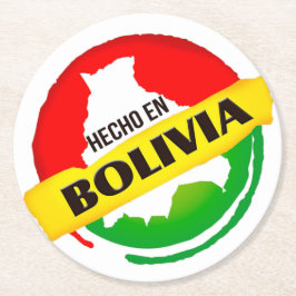 Hecho en Bolivia Runder Pappuntersetzer