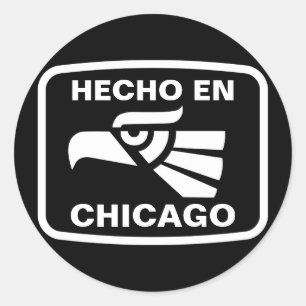 Hecho en Chicago personalizado Custom personalisie Runder Aufkleber