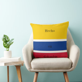 Hecho en Colombia Flag Kissen