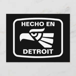 Hecho en Detroit personalizado Custom personalisie Postkarte