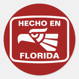 Hecho en Florida personalizado Custom personalisie Runder Aufkleber