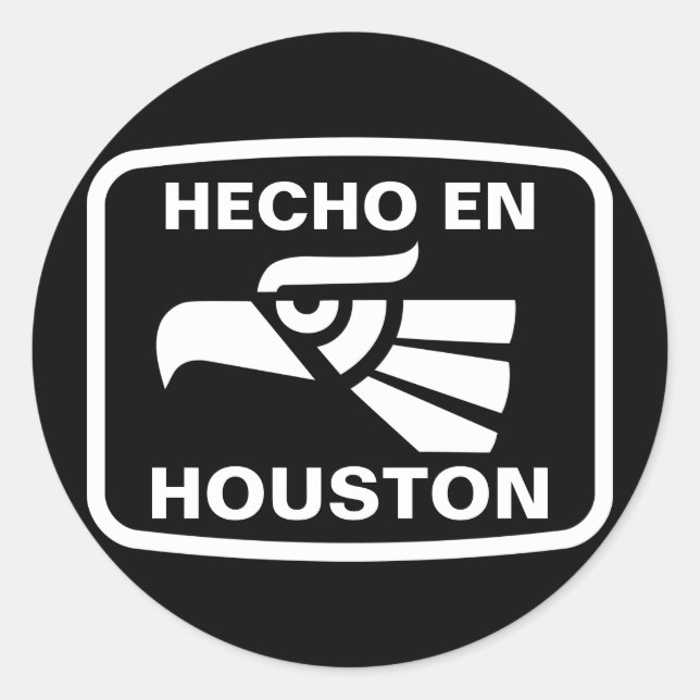 Hecho en Houston personalizado Custom personalisie Runder Aufkleber (Vorderseite)