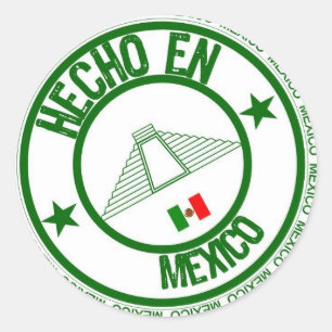 Hecho en mexico runder aufkleber