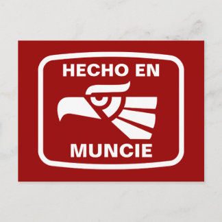 Hecho en Muncie personalizado Custom personalisier Postkarte