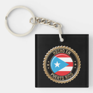 Hecho en Puerto Rico Gold Seal Schlüsselanhänger