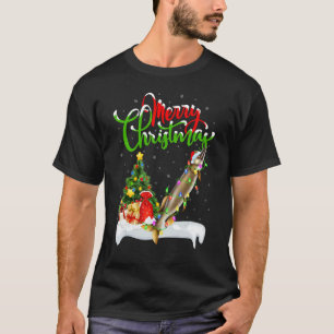 Hechtfisch Weihnachtsdekoration Weihnachten Santa T-Shirt