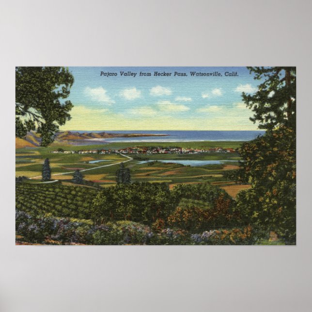 Hecker Pass View von Pajaro Valley Poster (Vorne)