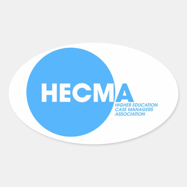 HECMA-Logo-Aufkleber Ovaler Aufkleber (Vorderseite)