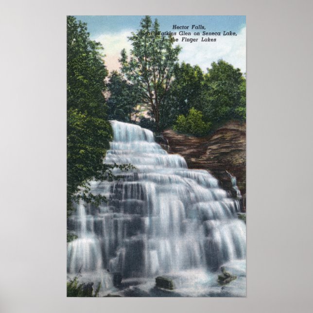 Hector Falls near Seneca Lake View Poster (Vorne)