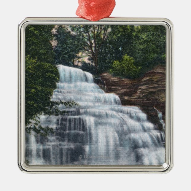 Hector fällt nahe Seneca See-Ansicht Silbernes Ornament (Vorne)