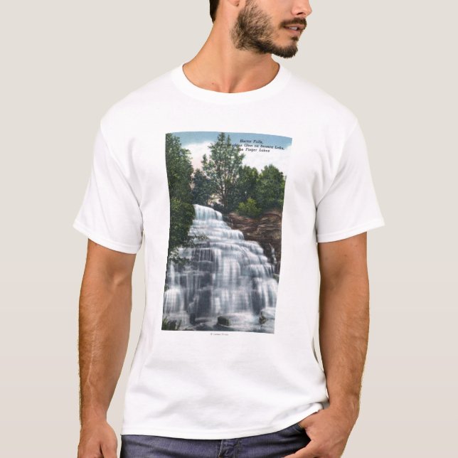 Hector fällt nahe Seneca See-Ansicht T-Shirt (Vorderseite)