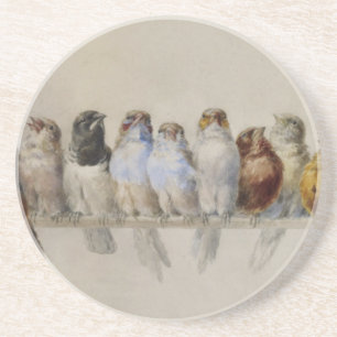 Hector Giacomelli - ein Perch von Vögeln Getränkeuntersetzer