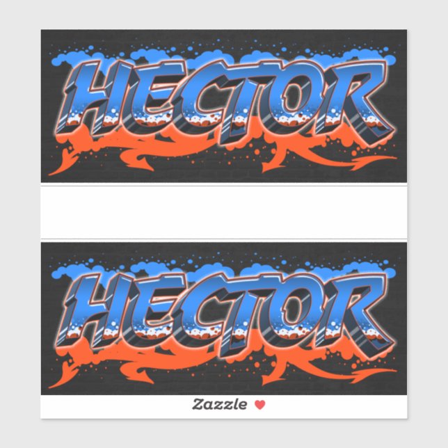 Hector Prénom Nom Graffiti Autocollant Autocollant (Feuille)