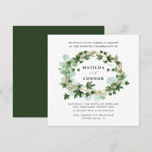 Hedera   Forest Ivy Rahmen Botanische Hochzeit Einladung