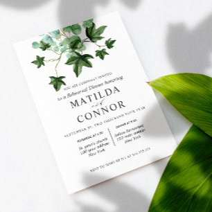 Hedera Ivy Blätter Hochzeitsessen Probe Einladung