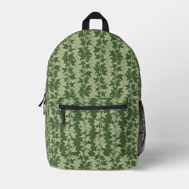 Hedera Ivy Vines - botanisch grüne Pflanze Muster. Bedruckter Rucksack (Vorderseite)