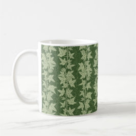 Hedera Ivy Vines - botanisch grünes L_D Muster. Kaffeetasse