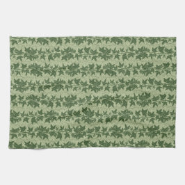Hedera Ivy Vines - botanisches grünes D_L Muster. Geschirrtuch